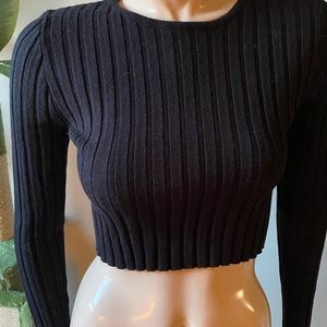 Forever 21 Cropped Rib-Knit Sweater